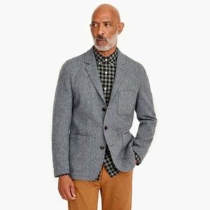 J.CREW Wallace & Barnes Knit Blazer, Gunmetal Grey, Size 42R